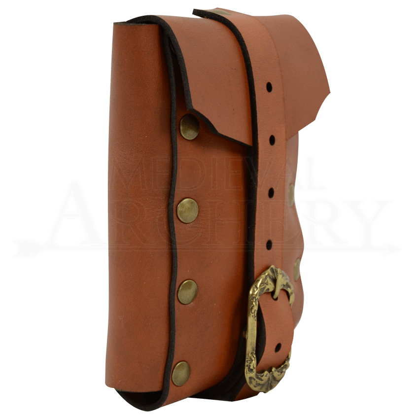 Large Gothic Leather Belt Pouch DK7110 by Traditional Archery