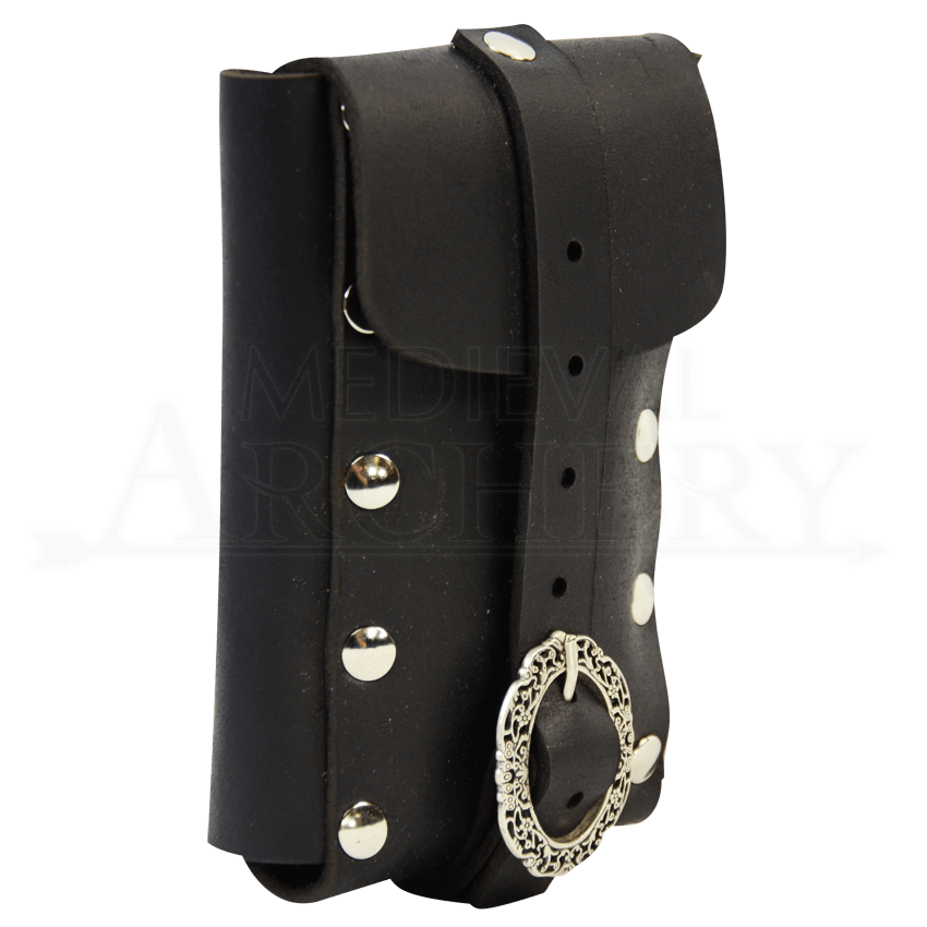 Large Nobles Leather Belt Pouch DK7113 by Traditional Archery, Traditional Bows, Medieval Bows
