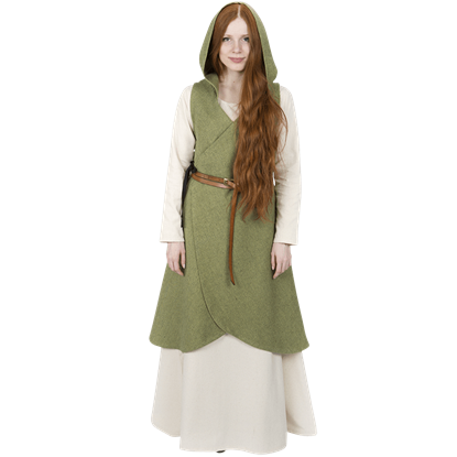 Late Medieval Hooded Wrap Dress