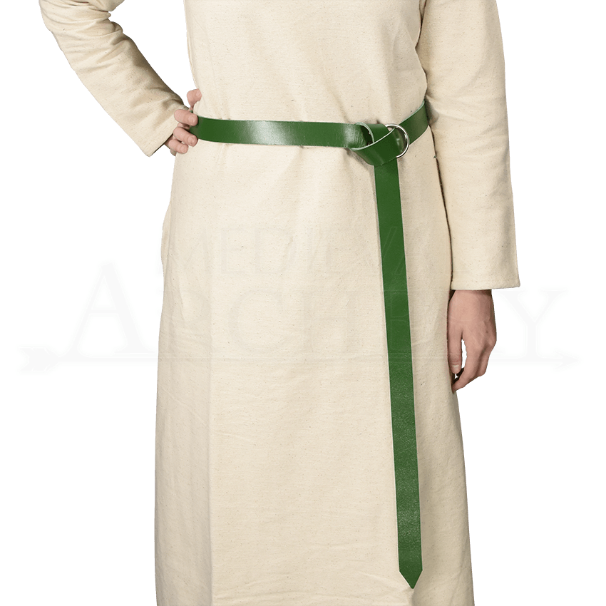 Leather Medieval Ring Belt Green HW700756 by Traditional Archery