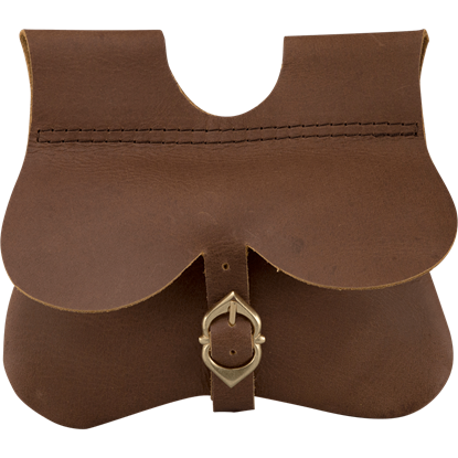 Leather Medieval Kidney Pouch - Brown