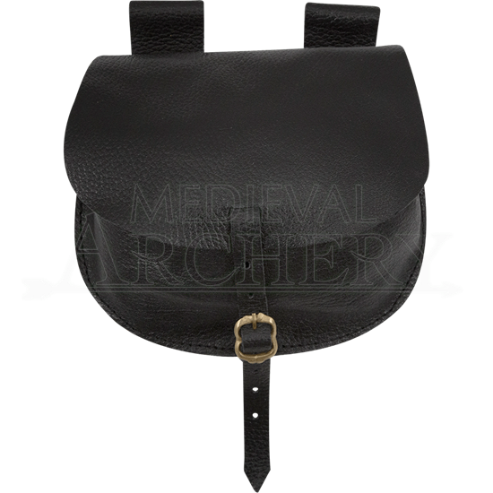 Adventurers Leather Flap Bag - Black