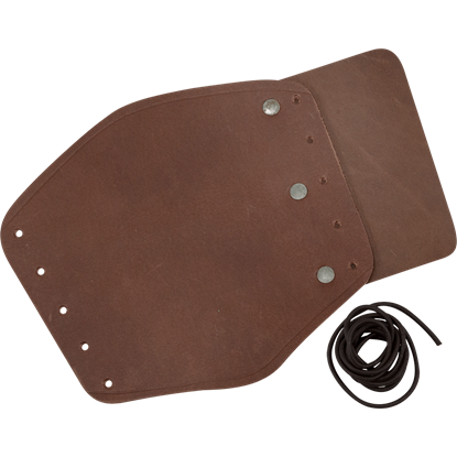 Simple Leather Wrist Bracers- Brown