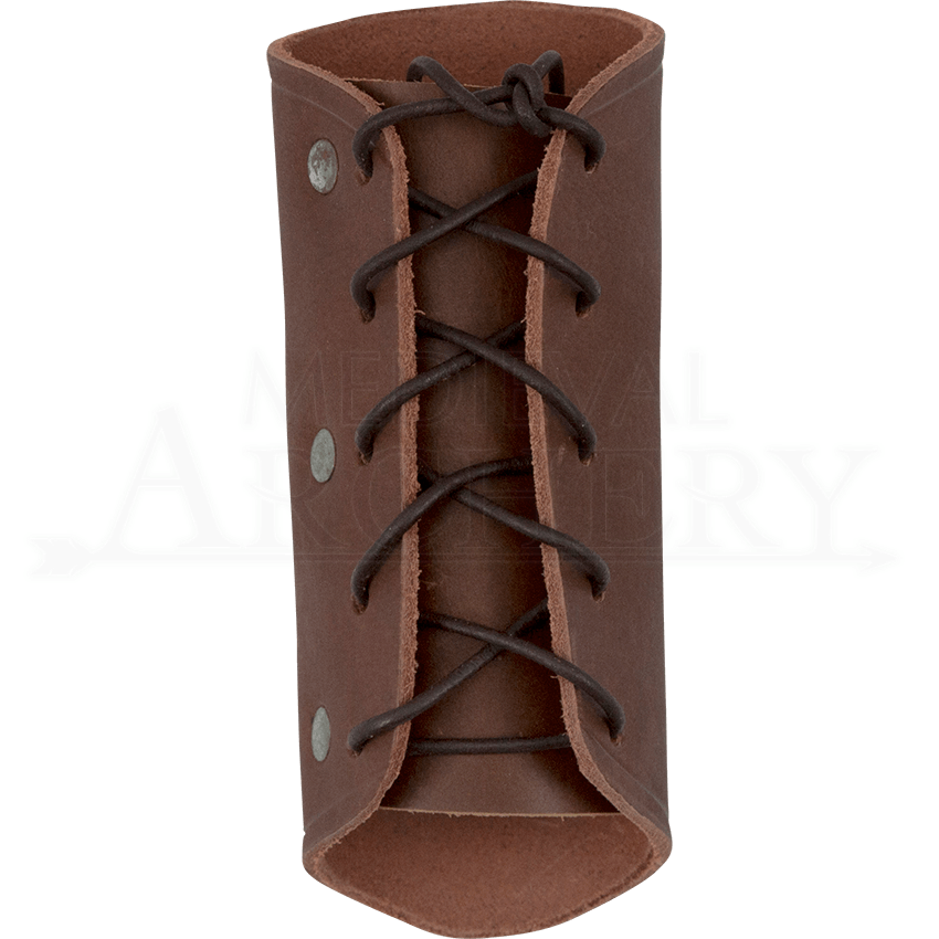 Simple Leather Wrist Bracer Brown HW700978 by Traditional Archery