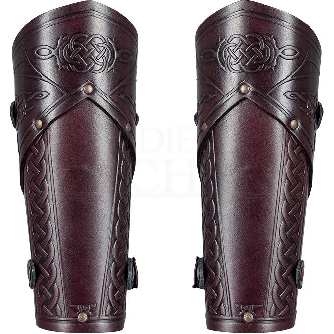 Celtic Mantikor Leather Bracers MY100415 by Traditional Archery