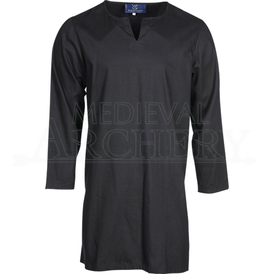 Mens Long Sleeve Viking Undertunic - Black