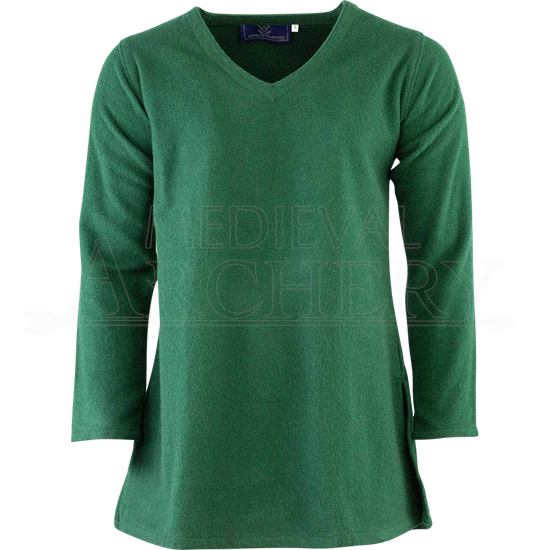 Long Sleeve Wool Tunic - Green