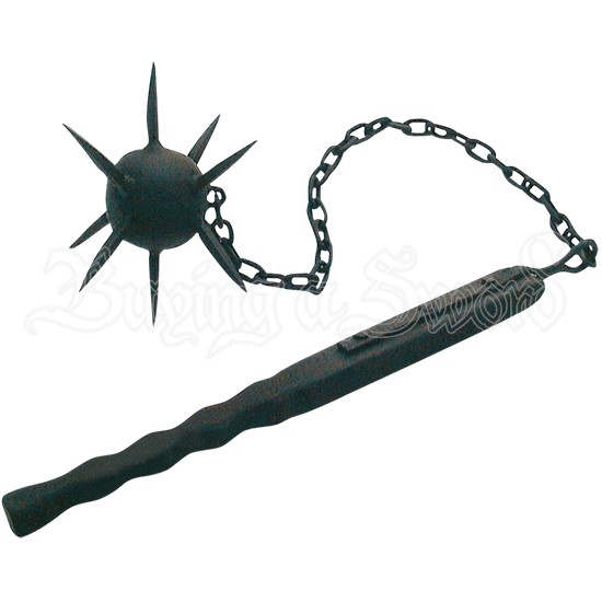 FREE SHIP FLAIL 34"  DOUBLE EDGE MEDIEVAL EXECUTIONER AXE & 6 BALL BATTLE MACE 