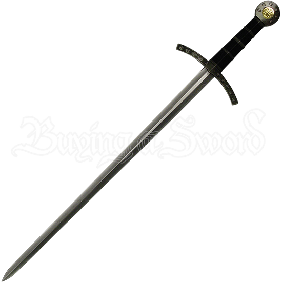 Knights Templar Black Hilt Crusader Sword