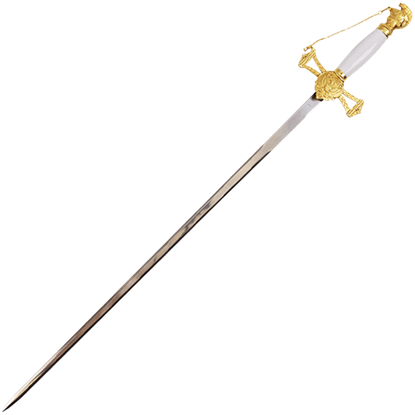Saint John Gold and White Crusader Small Sword 