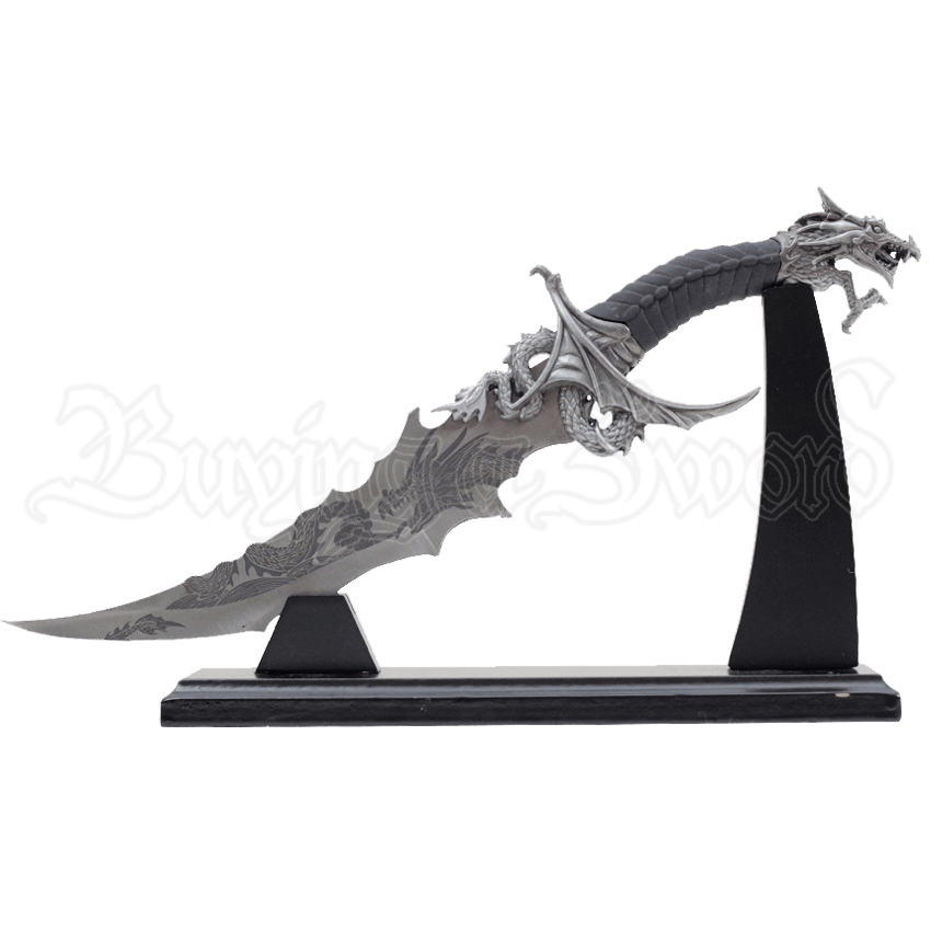 22" Sting Look Fantasy Sword Dagger With Wooden Display Plaque – Movie Replica