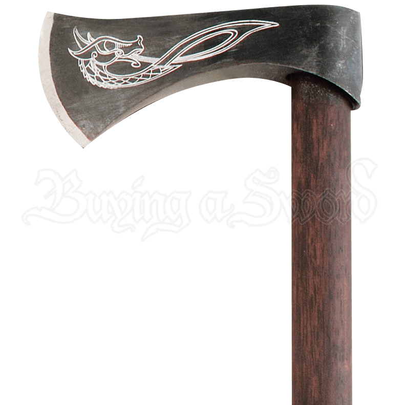Norse Dragon Throwing Axe 601030 by Medieval Swords, Functional