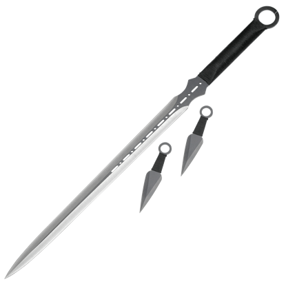 Double Edge Ninja Sword and Stealth Knives