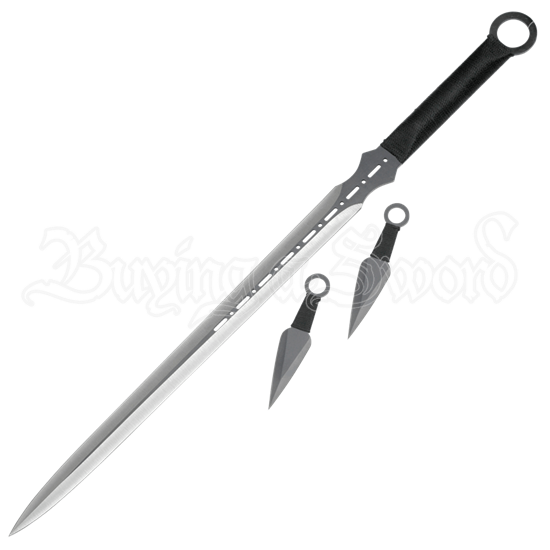 Double Edge Ninja Sword and Stealth Knives