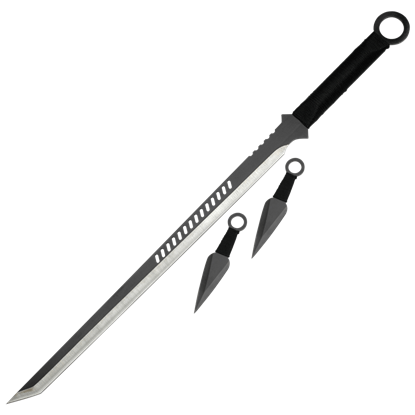 Single Edge Ninja Sword and Stealth Knives