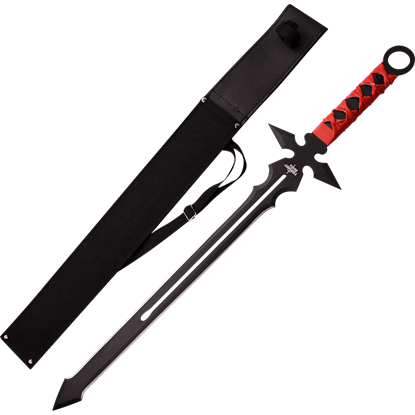 Red Wrapped Fantasy Short Sword