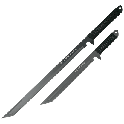 Matching Black Ninja Swords