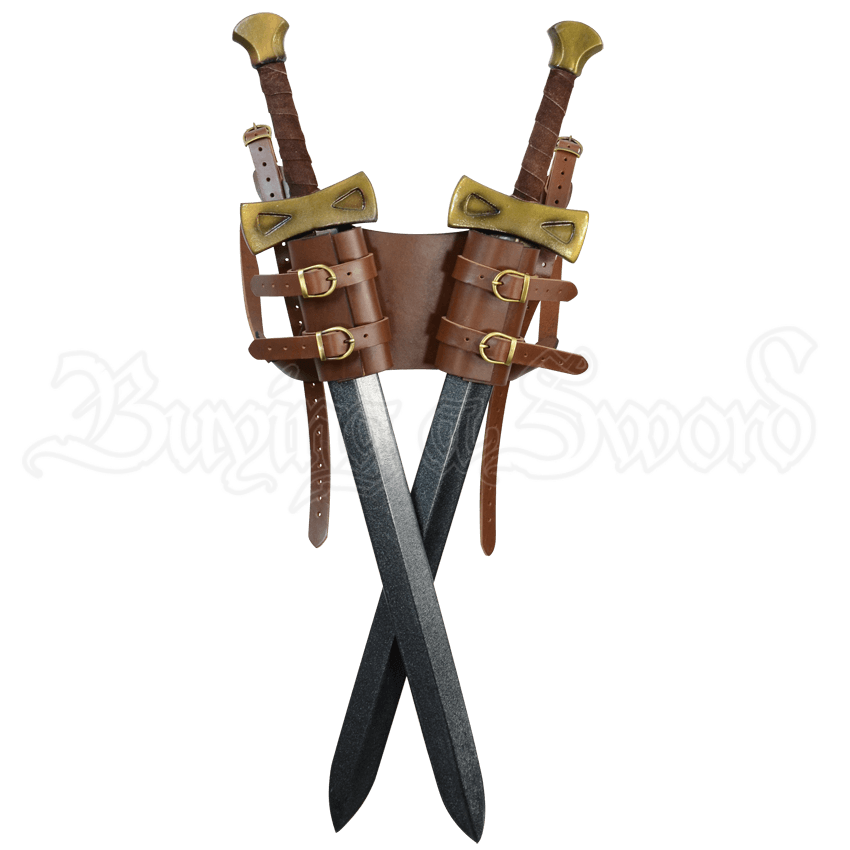 Dual LARP Sword Back Harness DK1055 by Medieval Swords, Functional