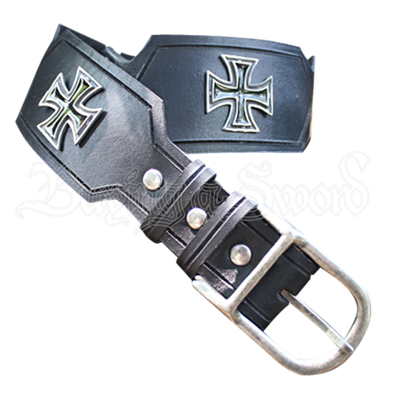 Templar Cross Leather Belt