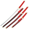 Ruby Marble Japanese Sword Set