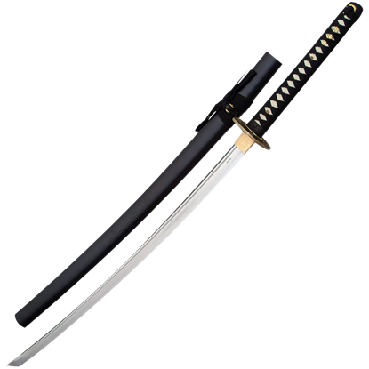 Black and Gold Katana with Stand