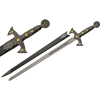Silver and Gold Knights Templar Sword