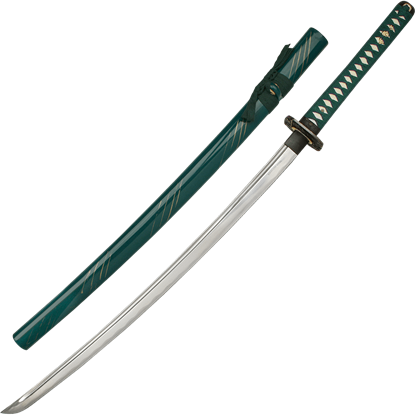 Green Battle Samurai Sword