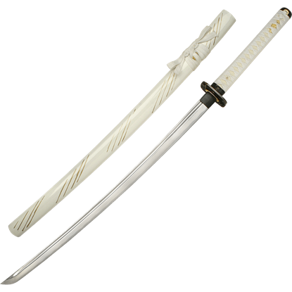 White Battle Samurai Sword