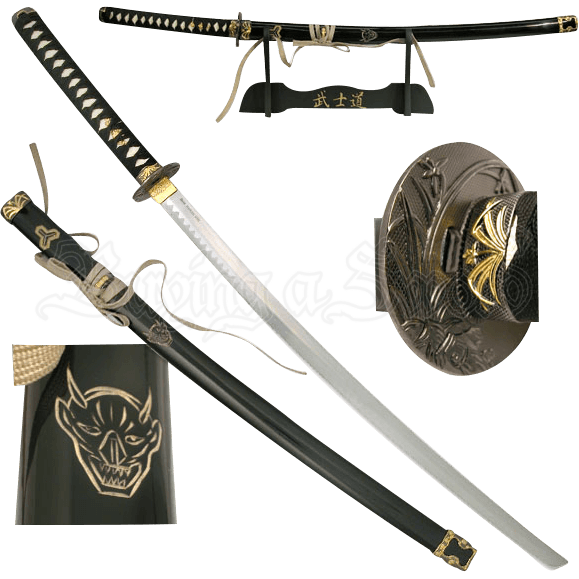 Demon Katana with Display Stand - MC-SW-320E by Medieval Swords ...