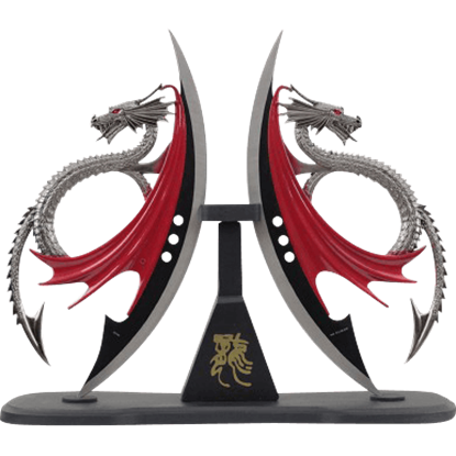 Red Winged Dragon Double Dagger Set