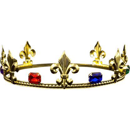 Mens Multi-Colored Gold Fleur Crown
