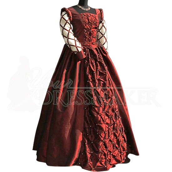 Burgundy Medieval Ball Gown - MCI-117 by Medieval and Renaissance ...