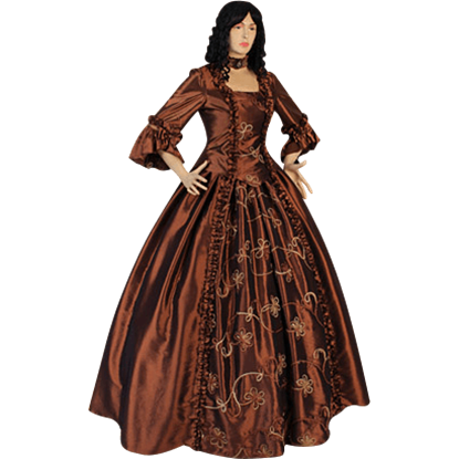 Brown Baroque Renaissance Gown