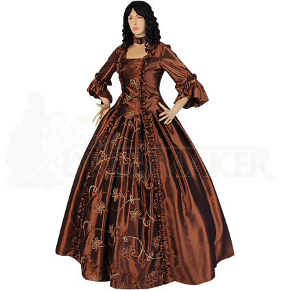 Brown Baroque Renaissance Gown - MCI-183 by Medieval and Renaissance ...