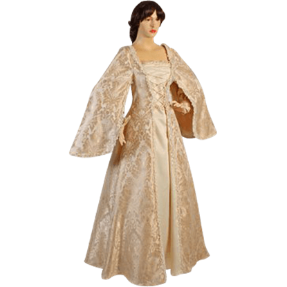 Renaissance Wedding Dress Ivory 15th Century Italian Gown