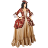 Gold and Burgundy Baroque Antoinette Dress