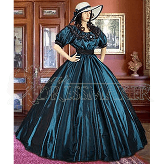 BlueGreen Civil War Dress MCI218 by Medieval and Renaissance