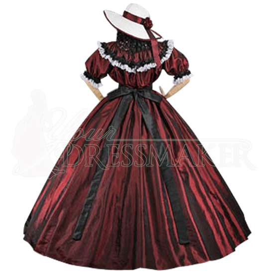 Dark Red Civil War Dress MCI219 by Medieval and Renaissance Clothing