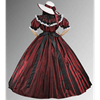 Dark Red Civil War Dress
