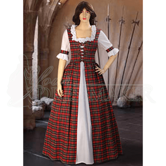 Scottish Tartan Dress - MCI-225 by Medieval and Renaissance Clothing ...