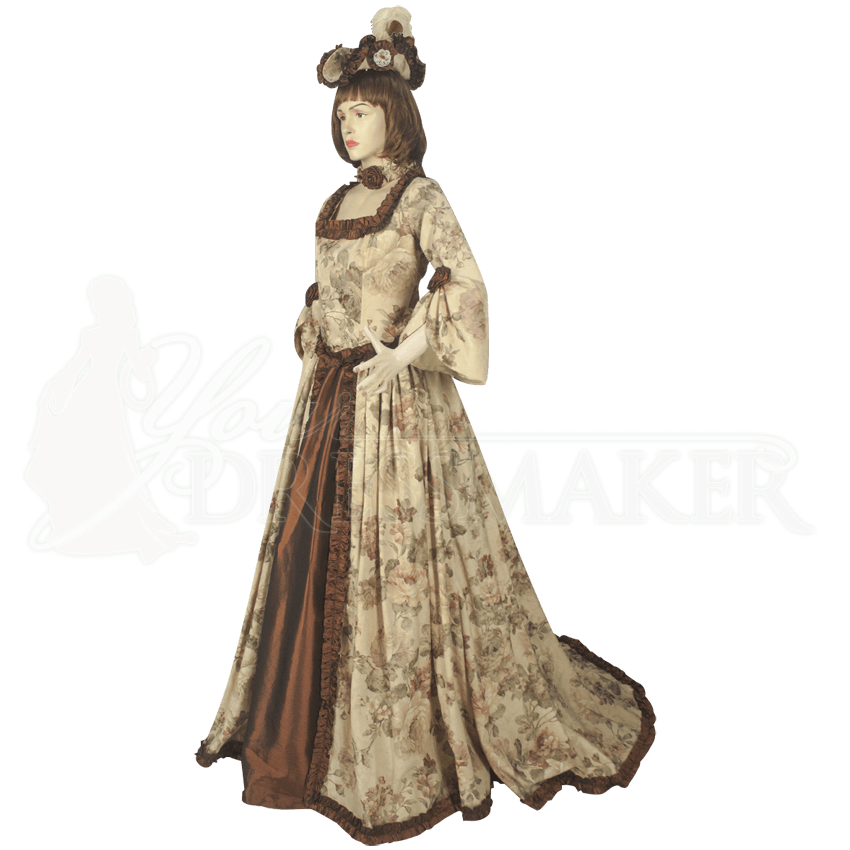 Floral Pattern Renaissance Dress MCI432 by Medieval and Renaissance