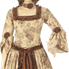 Floral Pattern Renaissance Dress