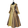 Hooded Renaissance Sorceress Gown - Bronze and Gold