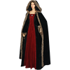 Fur Trimmed Medieval Dress with Hood