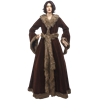 Womens Medieval Fur Trimmed Coat