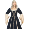 Suede and Brocade Medieval Dress