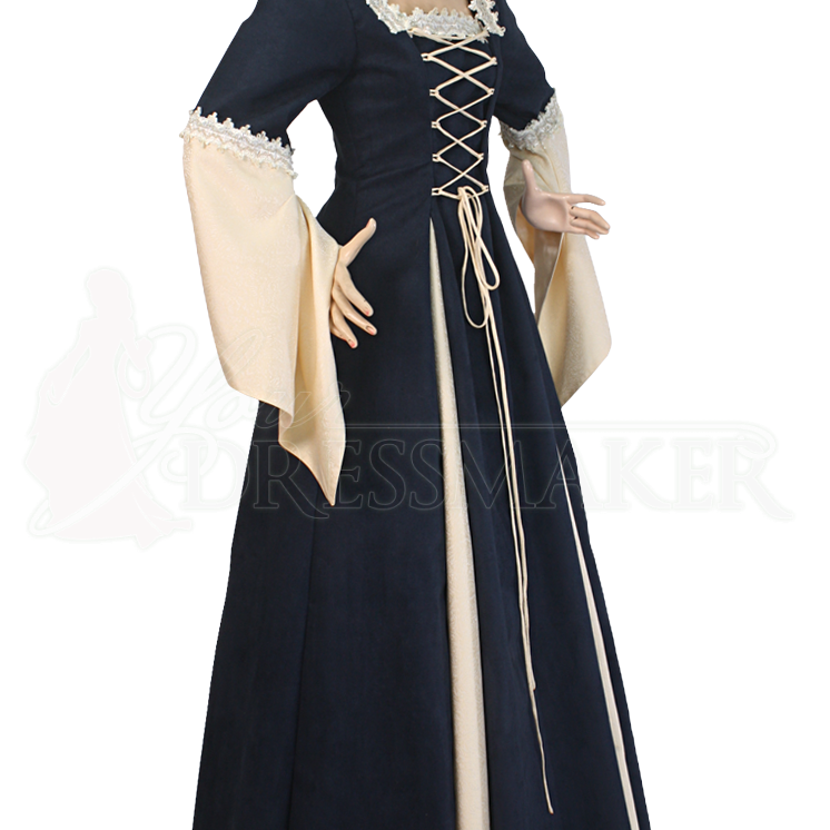 Suede and Brocade Medieval Dress - MCI-443 by Medieval and Renaissance ...