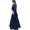 Royal Velvet Drape Sleeve Gown