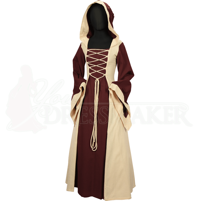 Ladies Hooded Medieval Dress - MCI-564 by Medieval and Renaissance ...