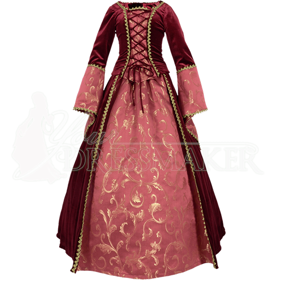 Graceful Royal Velvet Gown - MCI-588 by Medieval and Renaissance ...